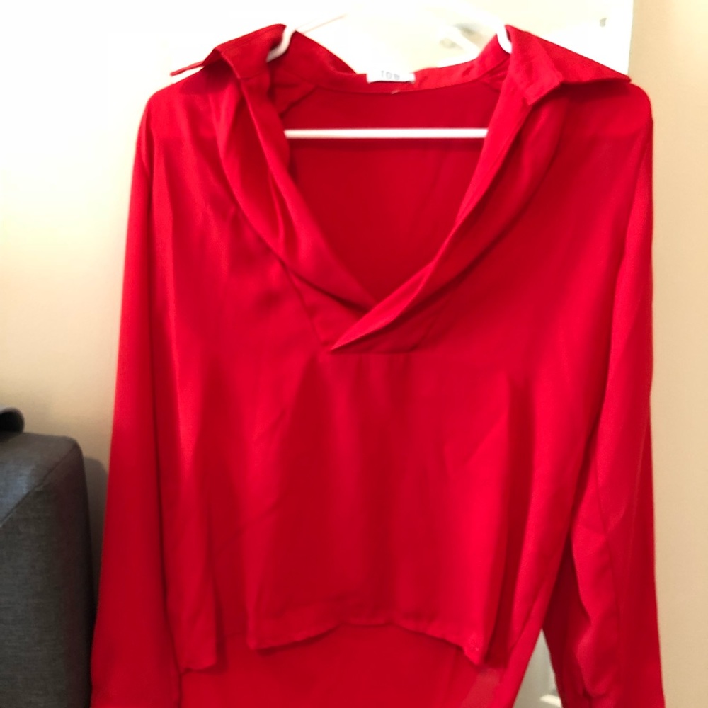 Dressy red blouse